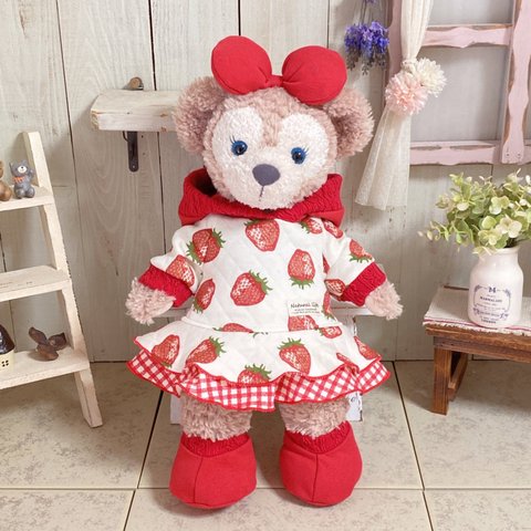 真っ赤ないちご柄🍓ワンピースセット　シェリーメイSサイズ