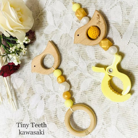 安心安全 Tiny Teeth お出かけに便利な シューズクリッパー    ファーストトイ　Tsu.Na.Gu 2点セット　ひよこさん