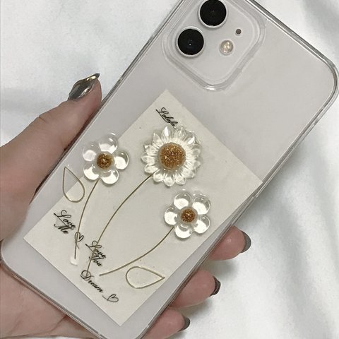 お花のiPhoneケース　スマホケース