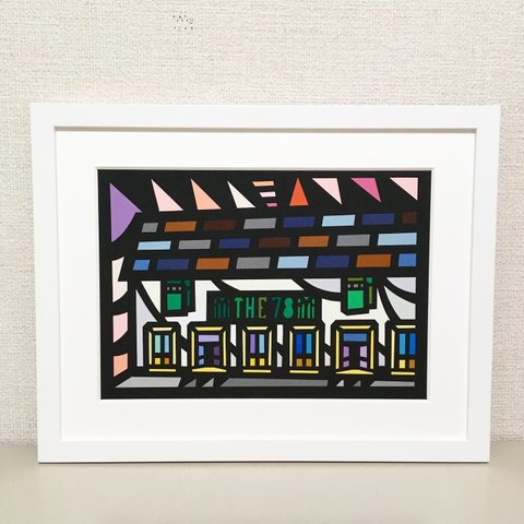 #035 - Love letters to Glasgow "Now there is The 78" A4サイズ（297mm×210mm）◇切絵◇貼絵◇ポスター