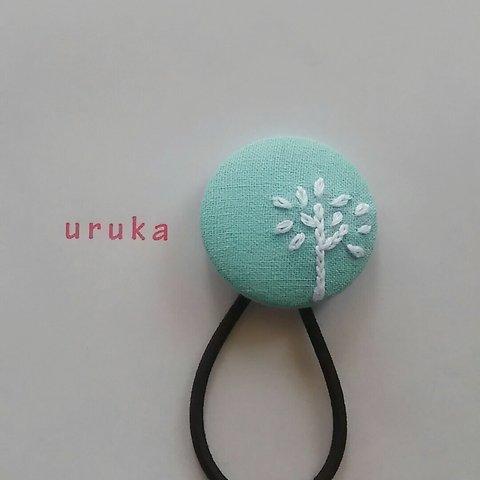 刺繍ヘアゴム☆き