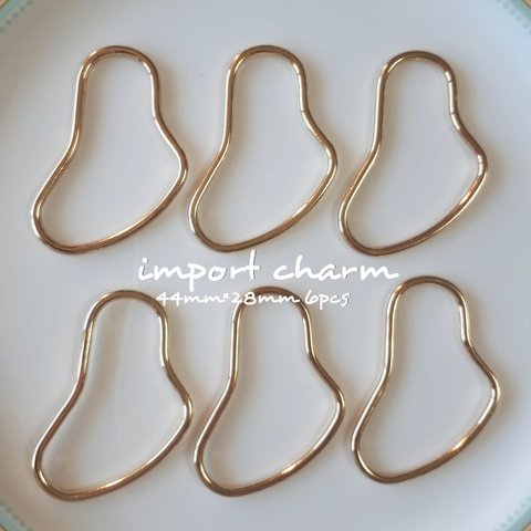 import charm 44mm×28mm 6pcs【Ch-837】