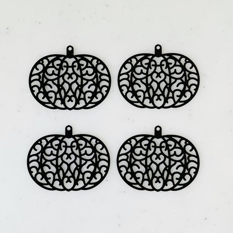 Black Filigree Pumpkin Pendant Tops