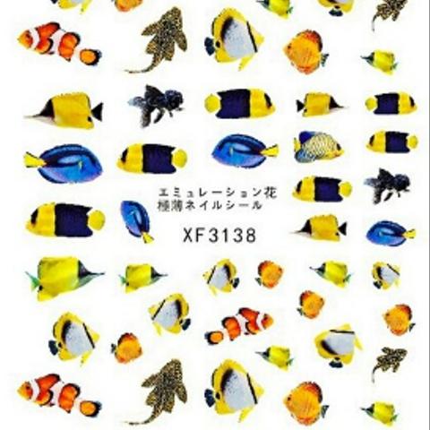 ＊送料84円～＊　夏のネイルシール　金魚　椰子　サンダル　アサガオ　花火　ヨット　イカリ　ホタテ　巻き貝