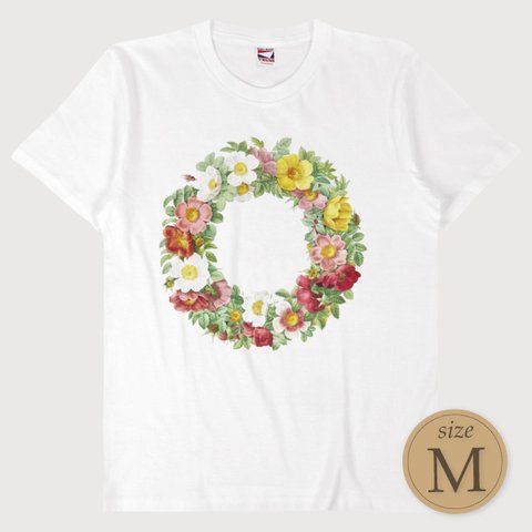 M〔T0001〕Les Roses（574512）／ルドゥーテ／バラ／薔薇／ローズ／【Les Roses Collection】S M L XL Tシャツ