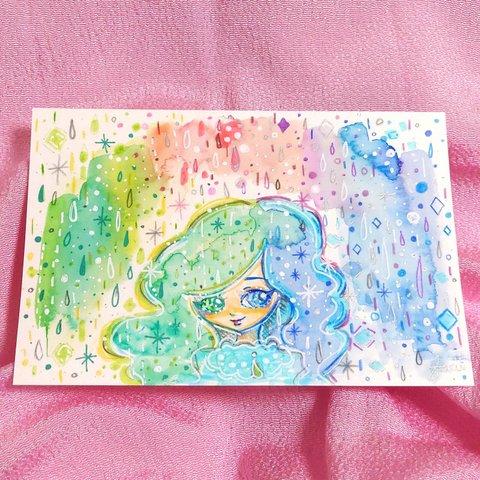 🌈Colorful rain☔ 【原画イラスト】