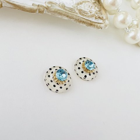 dot × blue     サークル/小さいピアス/イヤリング