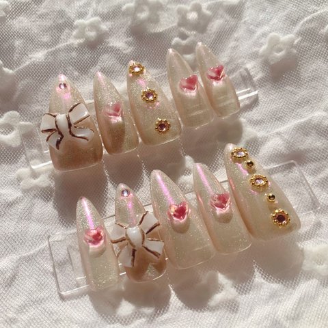 🎀リボンネイルチップ🎀