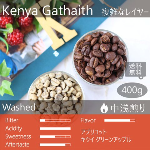 ケニア ガタイティ 400g "ジューシーなデザートタイプ" 複雑な表情 トップスペシャルティコーヒー 送料無料