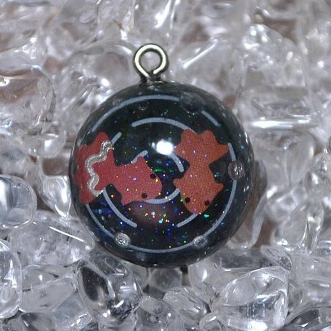 金魚レジン（半球型：直径2.0cm）夜店ver②