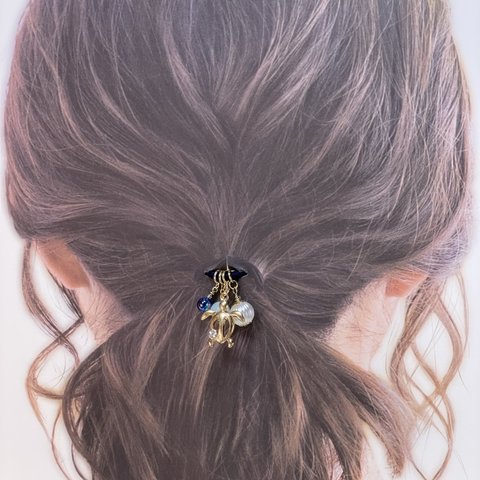 ゴールド亀の飾髪ゴム