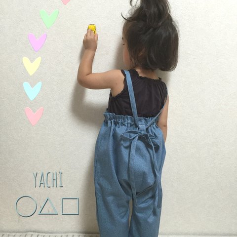 再販×21☆☆日本製 soft denim  ☆楽ちん 長〜く着れるつなぎ☆80〜