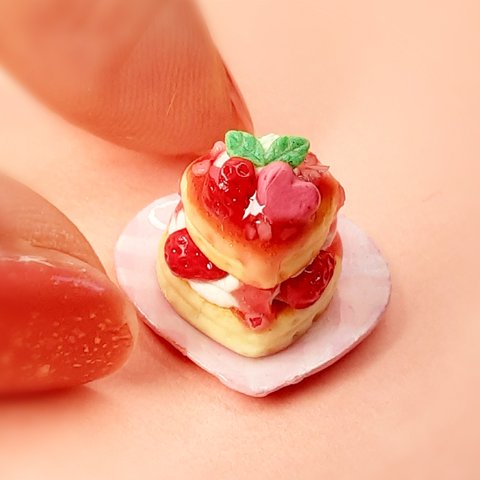 【ミニチュア】苺のパンケーキSセット ミニチュアフード ミニチュアスイーツ ミニチュアパンケーキ