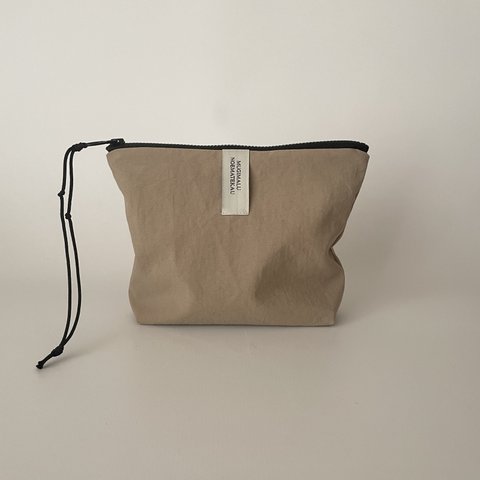 poitto20 マチ5天然色素染NYLON POUCH..Common fig×Mulberry..