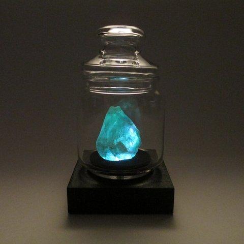 フローライト 蛍石 鉱物標本 LED ボトル ランプ ライト 照明 002