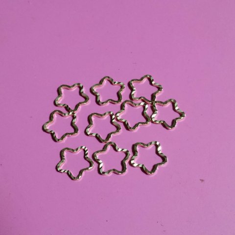 【44】【10mm】キラキラ加工 フレームパーツ 花