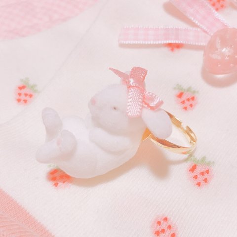 🐇でんぐりがえりうさぎのリング🐇