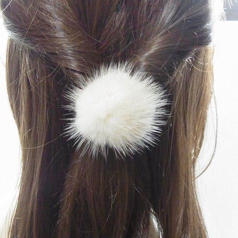 ヘアゴム  ミンクファー 髪飾り ヘアアクセサリー