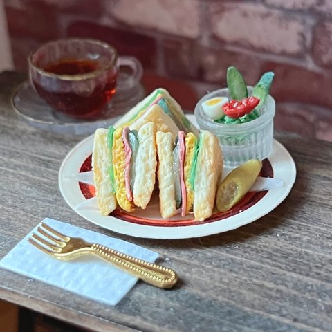 🥪ミニチュア🥪純喫茶のサンドイッチ