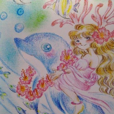 人魚姫とイルカの楽しいお散歩