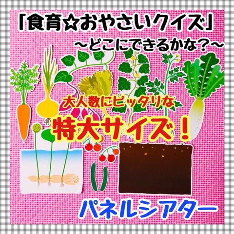 特大パネルシアター　食育　野菜　保育知育教材　幼稚園　療育　誕生会　発達