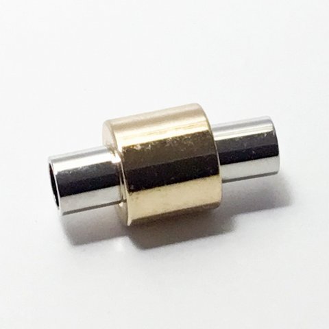 ビーズクラブ マグネットクラスプ No.13 5個 丸２色 小 シルバー 18mm ブレスレット ネックレス 磁石 留め金具 接続金具 基礎パーツ [4582434342285]