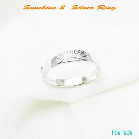 Sunshine 2【受注製作】シルバーリング　指輪　silver ring　太陽光　925【サイズ　1号～25号まで】　atpring1342