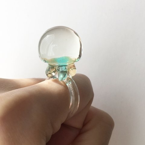 お手元くらげリング  clear wish ( jellyfish ring ) 