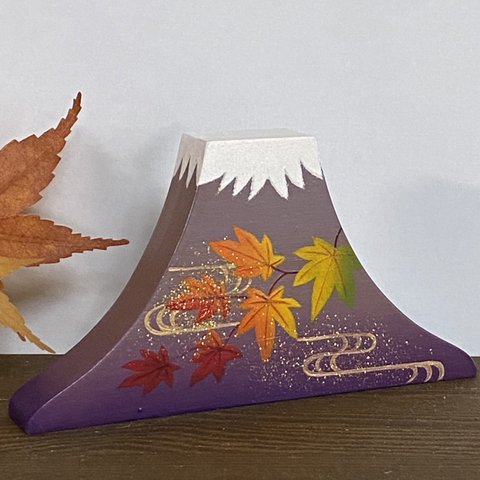 【秋】富士山 オブジェ【紅葉】【夕焼け】【富士山】【和】【和風】