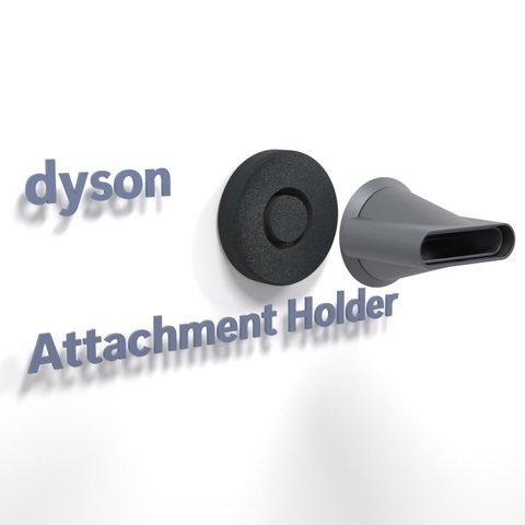 ダイソン　ドライヤーアタッチメントホルダー　dyson dryer attachment holder 壁掛け　マグネット　3Dプリンター