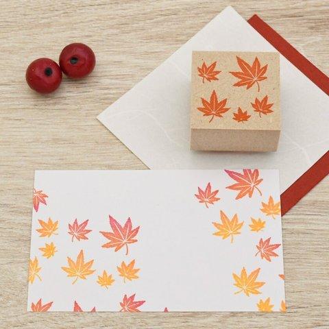 もみじ模様のはんこ 紅葉のはんこ