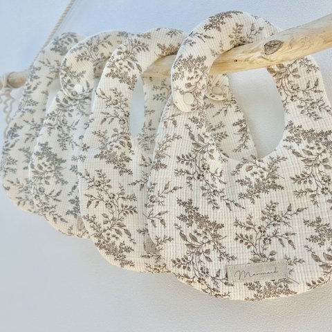 《韓国生地》vintage flower bib