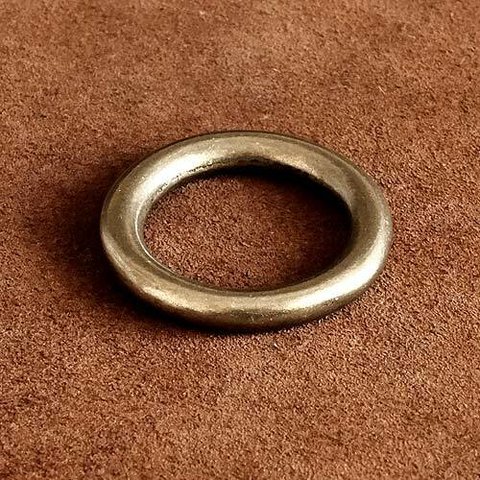 真鍮製 指輪 25号 （Lサイズ）リング パーツ アクセサリー ゴールド アンティーク ビンテージ メンズ レディース 雑貨 小物 金色
