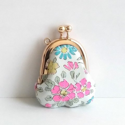 Neonリバティ♪小さいがま口：ちっちゃいがま口：かわいいがまぐち：小さい財布：littlie purse