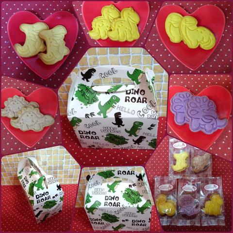 恐竜の形のクッキー５種類詰め合わせーグリーンバージョン♪(*^▽^）