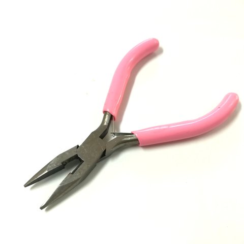 アクセサリー用工具 【ピンク　平やっとこ １つ】 平ヤットコ 手作り 製作 ビーズ 工具 道具