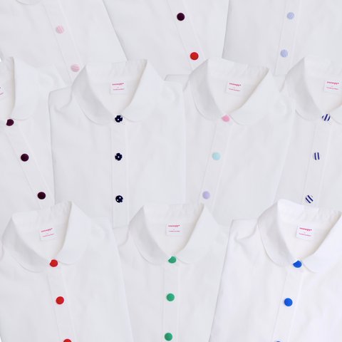 えり☆袖☆ボタン…色々選べるホワイトシャツ♡