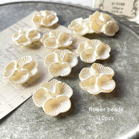 10pcs★beads・flower（フラワービーズ）