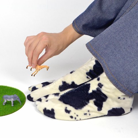 【特集掲載】足元温か～ エコファー フワモコ足袋 Cow