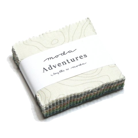  moda mini charm 42枚セット Adventures 生地/布/迷彩