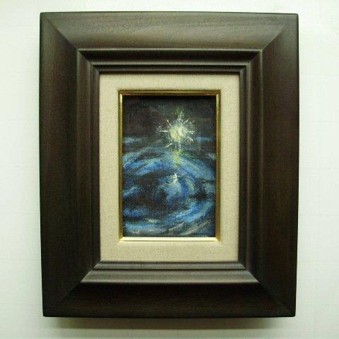 絵画 インテリア 油絵 ミニチュアール額絵 宇宙 新星