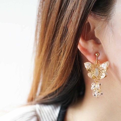 【clip-on earrings】papillon design msize 