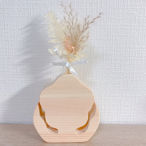 お花　フラワーベース　フラワースタンド　一輪挿し　ペン立て　木製　ヒノキ