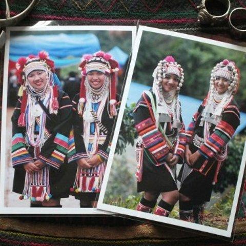 Postcard "Akha tribes U Lo and Loimi