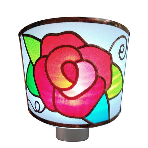 フットライト 『深紅のバラ』LEDスイッチ式ライト　 足元ランプ
