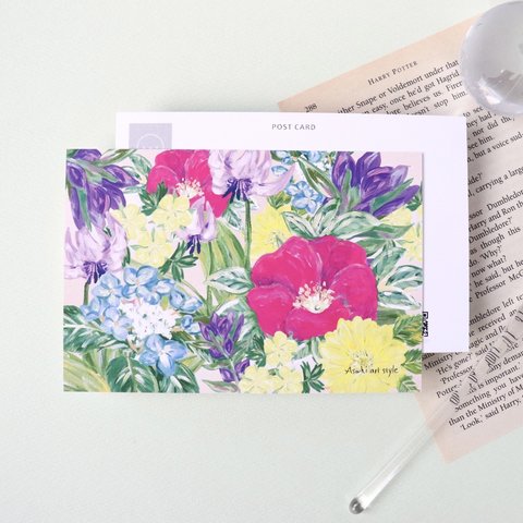 ポストカード  「 北海道に咲く花々 」２枚セット メッセージカードにも
