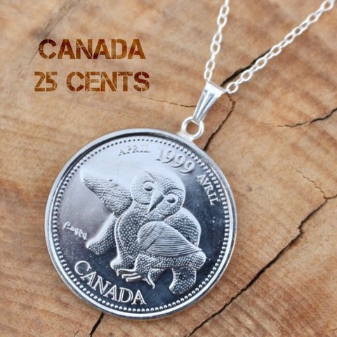 25セント 1999 April カナダ コイン ネックレス