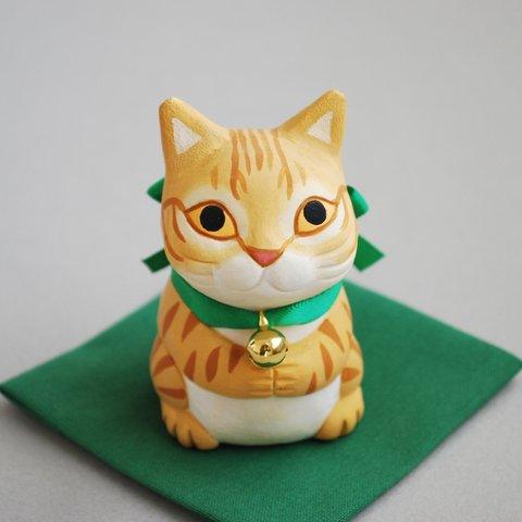 願い猫(茶トラ)【受注制作】ご注文前には必ずメッセージで納期をお確かめください