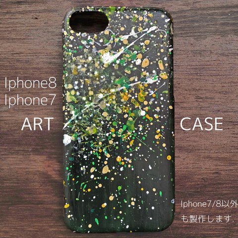 iphone7 iphone8 アートケース 1点物   手描き ペイント iPhoneケース 33