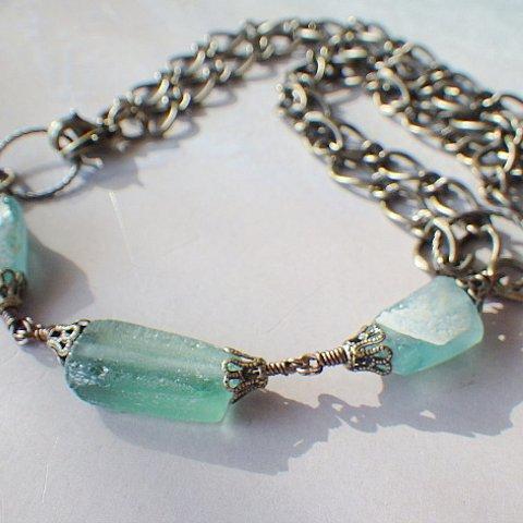 Sea Roman Glass Trio ３WAY！ Bracelet/Necklace